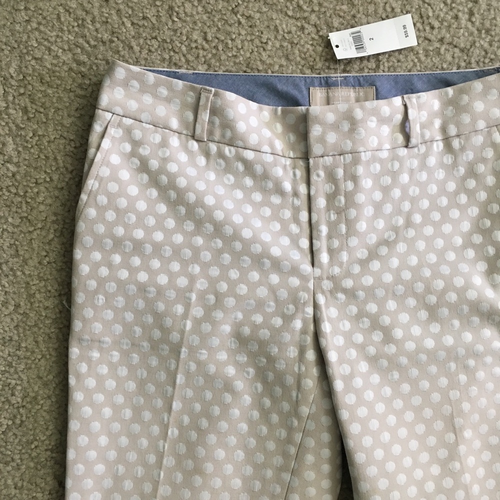 Banana Republic Cropped Polka-Dot Pants